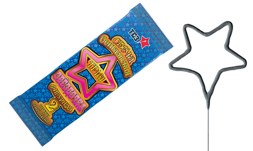  Бенгальские свечи фигурные 2 шт "Звездочка"  в Североморске